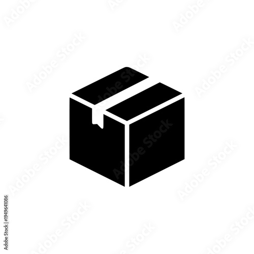 delivery package box icon isolated on white background