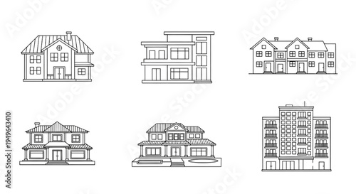 Collection of Architectural House Designs Featuring Various Styles and Structures