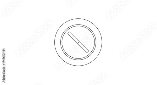 Clean vector graphic depicting a universal 'no' symbol or forbidden sign. Ideal for interface design and error messages