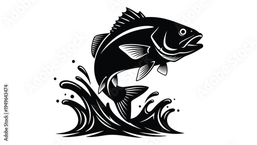 A large fish jumping out of the water