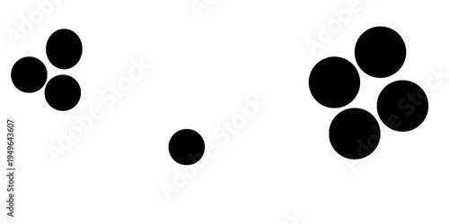 Set of Multiple circle photo collage template vector illustration. black and white picture wall album for abstract background, business, collage art and brush, digital photo, papers and stationary.