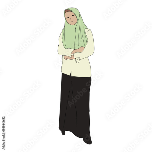 Muslim woman wearing hijab