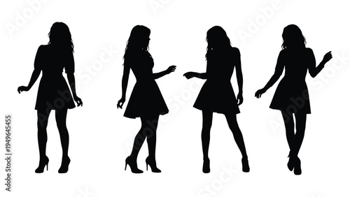 Four women in different poses