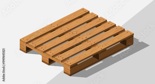 Wooden Pallet for Shipping and Storage.