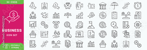 Business continuity icon set. featuring risk management, crisis response, disaster recovery, resilience, prevention, data backup, maintenance, operational planning and more icons