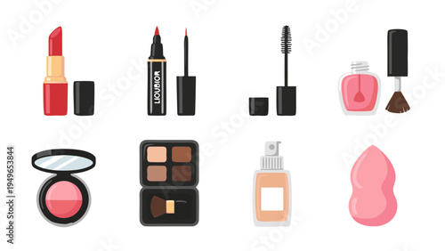 Collection of essential makeup products for a flawless beauty routine