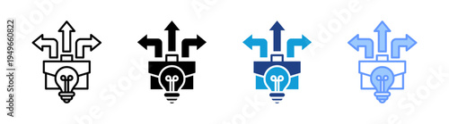 Opportunity icon set multiple style collection