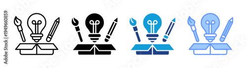 Creative icon set multiple style collection