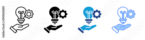 Idea icon set multiple style collection