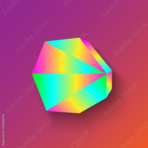Abstract background with colorful gradient and shadow