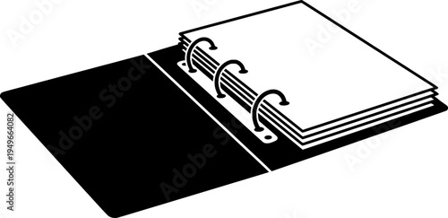 Open Binder icon Graphic vector set for ui design
