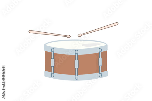 シンプルなスネアドラムのイラスト