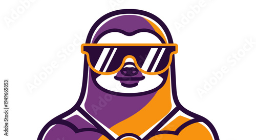 Stylized illustration of a person wearing sunglasses and a colorful outfit