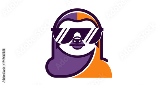 Stylized illustration of a person with sunglasses and creative design