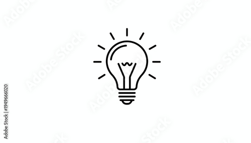 Bright idea, innovation, creativity, light bulb icon, inspiration, concept, solution, thinking