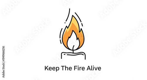 Burning Candle Flame, Keep The Fire Alive Concept, Hope, Inspiration