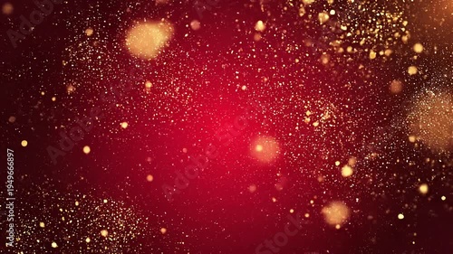 Glowing particles explode in a vibrant red environment with sparks flying everywhere in a dynamic scene.