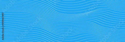 Seamless pattern, wavy lines, sea waves stylization, vector background