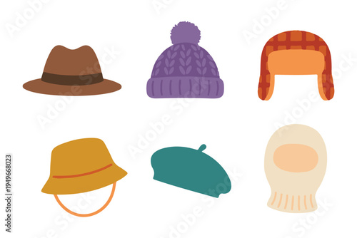 Variety of Winter and Autumn Headwear Hat Collection for Kids