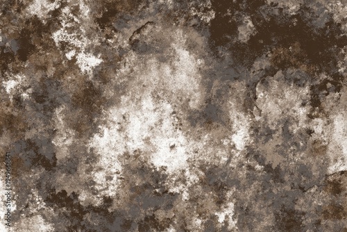 Abstract Earth Tones - Textured Brown and White Brushstrokes.