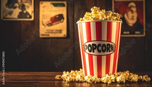 “Popcorn Delight: Retro Cinema Treat”