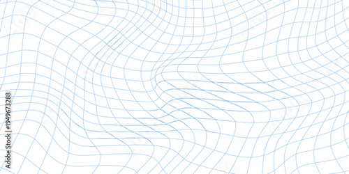 Groovy Checker Line Seamless Pattern. Paper Notebook Texture. Doodle Y2k Style Background. eps10