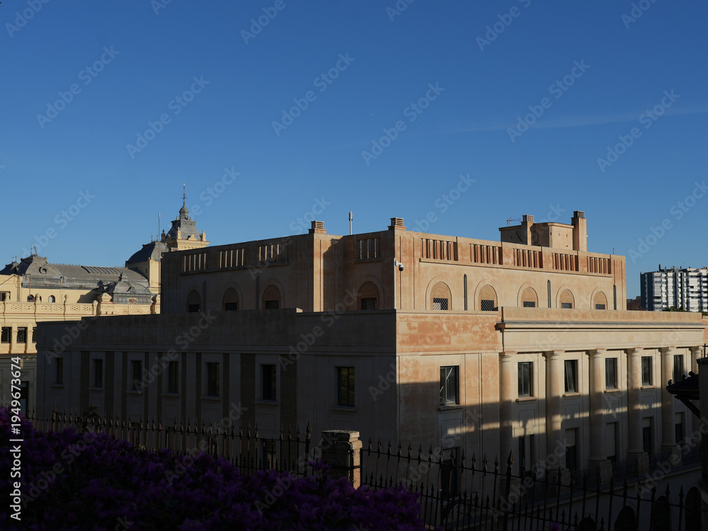 Fototapeta premium Classic European architecture facade with ornate windows