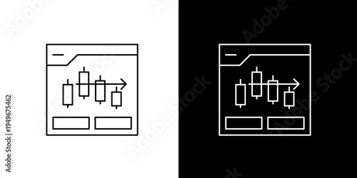 Single Icon of Candlestick Chart Financial Trading Market Analysis Stock Exchange Economic Growth Investment Growth Business