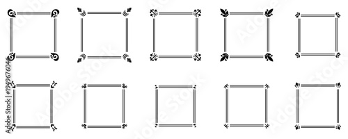 Square Corner Arrow Icon Set