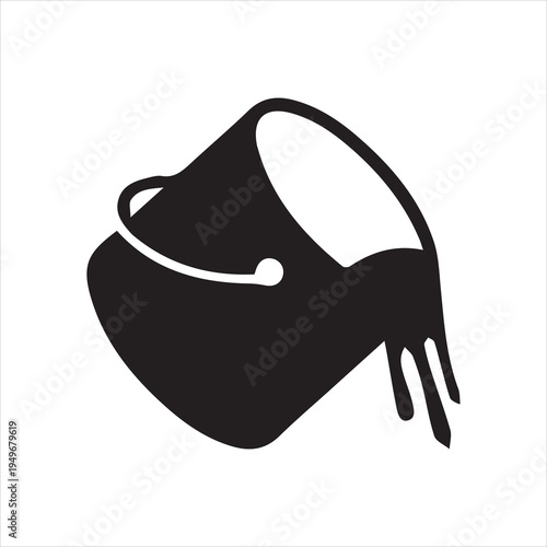  Paint bucket icon design template vector on white background.