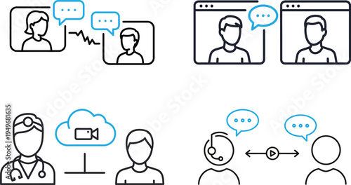 Communication and collaboration icons