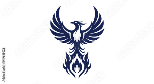 Elegant phoenix symbol illustration for design and branding projects