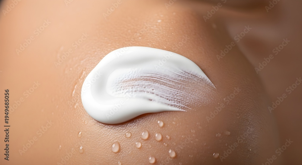 Fototapeta premium Cream applied to skin texture
