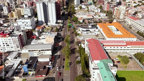 Cinematic Aerial Drone View of Quito Ecuador – Historic Cityscape, Andes Mountains, Urban Skyline 4K