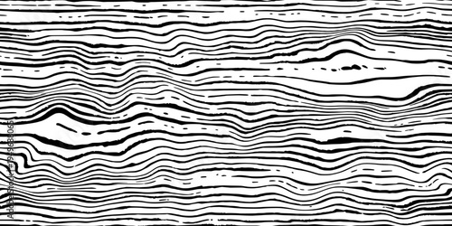 Grunge wood texture, seamless pattern, wood plank, black and white, vector design