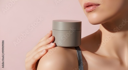 Woman applying moisturizing deodorant cream for fresh and smooth underarm care