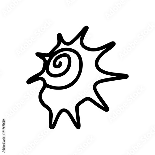 Abstract Spiral Star Burst