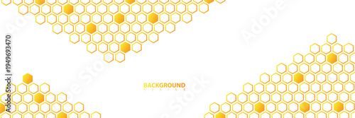 Golden Hexagon Mosaic Background for Modern Design