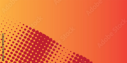 Orange and red halftone gradient pattern texture with digital technology background. Vector EPS new