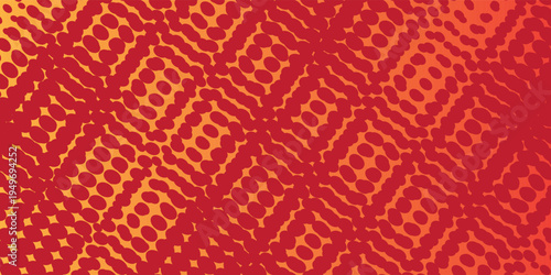 Orange and red halftone gradient pattern texture with digital technology background. Vector EPS new