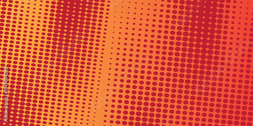 Orange and red halftone gradient pattern texture with digital technology background. Vector EPS new