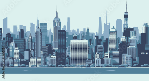New York City Manhattan skyline with Chrysler building vector