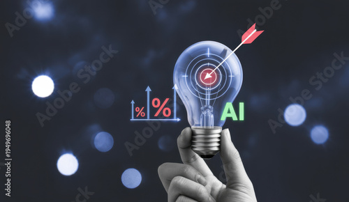 Innovation managers use artificial intelligence insights reduce costs improve quality, targeting efficiency, smart automation, performance optimization through digital strategy ,data driven solutions.