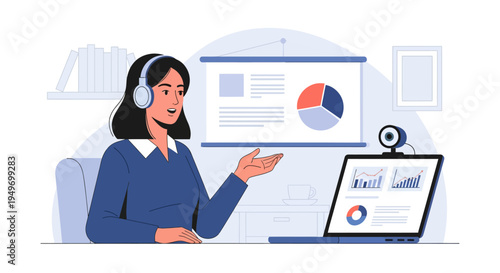 Businessman analyzing data on tablet at desk.