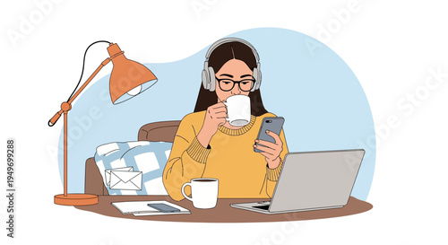 Businessman analyzing data on tablet at desk.