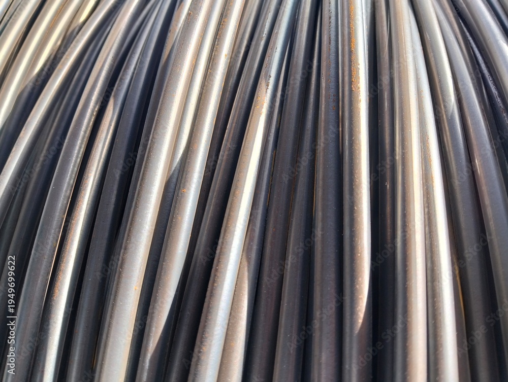 Fototapeta premium Close up photo of steel wire material details 