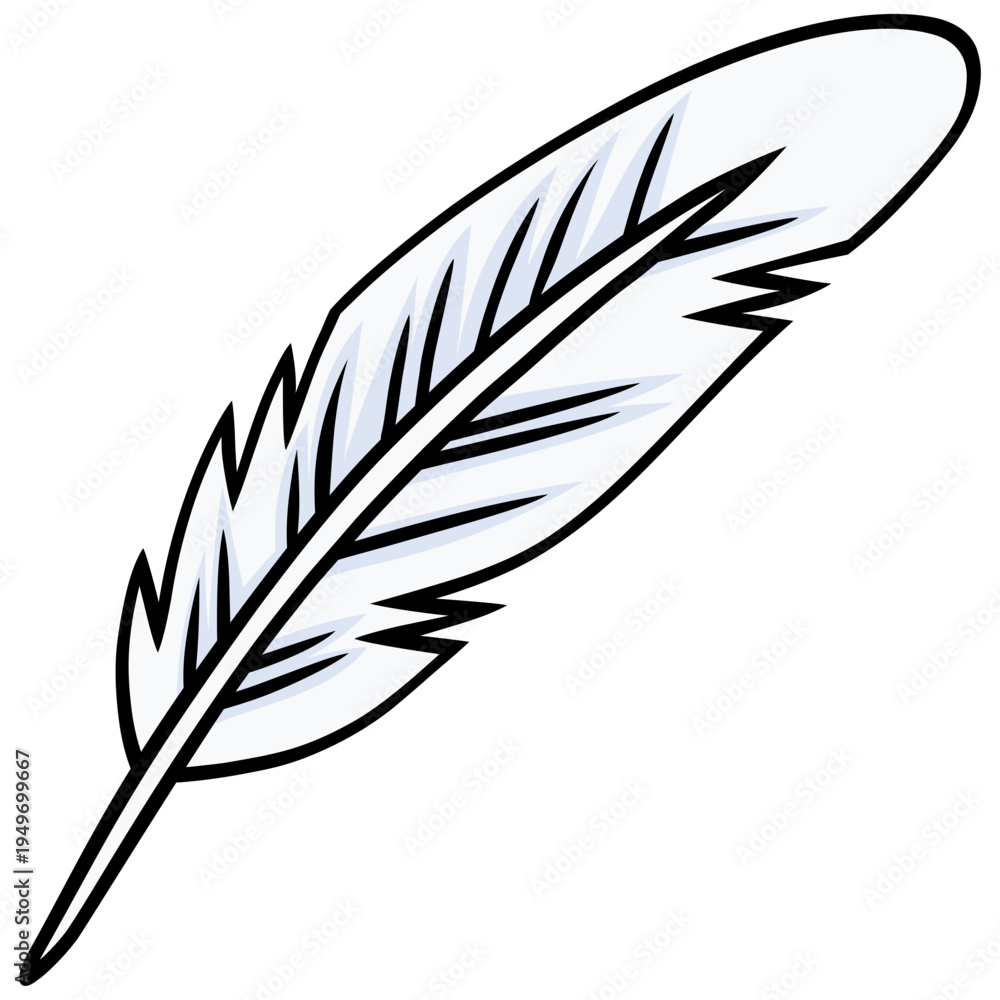 Obraz premium Feather Quill Pen Classic Stationery Illustration Vector
