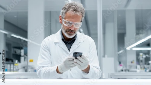 Laboratory technician performing digital data logging for quality control