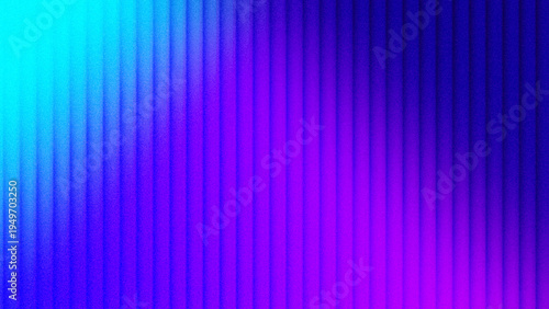 Billede på lærred Grainy neon cyan reeded glass backdrop with subtle lo-fi noise glow