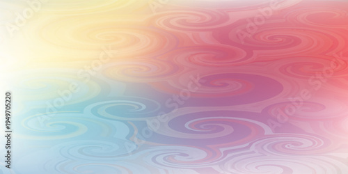 Abstract Japanese Traditional Pattern Background with Colorful Gradient.